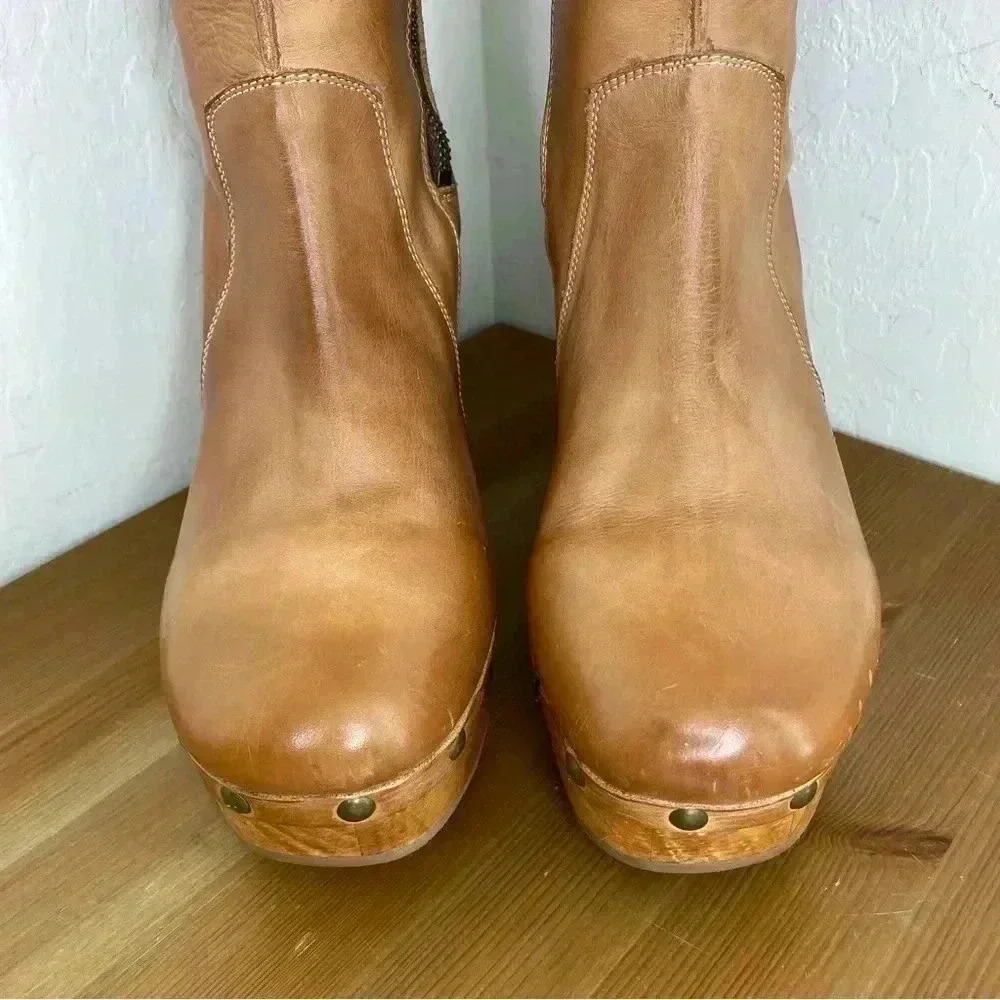 NEW Bed Stu Ceretti Leather Platform Tall Boots Rustic Tan Women’s Size … - Picture 6 of 16